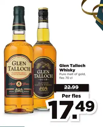 PLUS Glen Talloch Whisky 70cl aanbieding