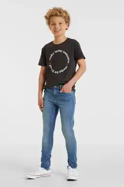 Wehkamp anytime slim fit jeans blauw aanbieding