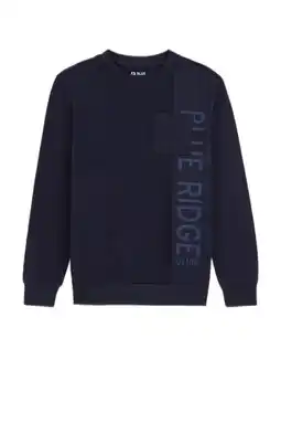 Wehkamp WE Fashion sweater met tekst donkerblauw aanbieding