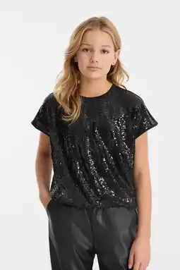 Wehkamp anytime top met pailletten zwart aanbieding