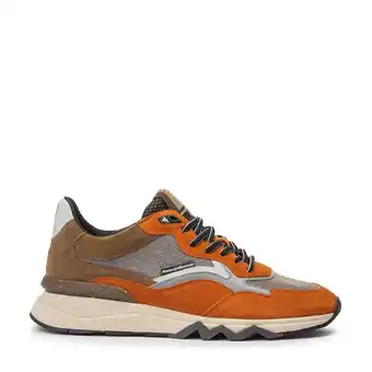 Wehkamp Floris van Bommel De Zager 05.11 suède sneakers cognac aanbieding