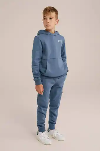 Wehkamp WE Fashion hoodie grijsblauw aanbieding