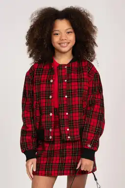 Wehkamp NIK&NIK geruite tussenjas Tartan rood/zwart aanbieding