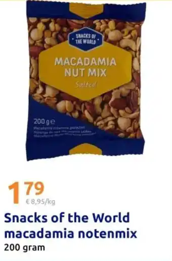 Action Snacks of the World macadamia notenmix aanbieding