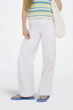 Wehkamp KIDS ONLY GIRL wide leg jeans KOGCOMET wit aanbieding