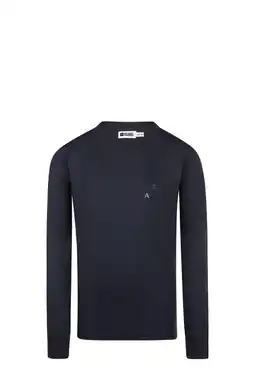 Wehkamp No Way Monday longsleeve met backprint donkerblauw aanbieding