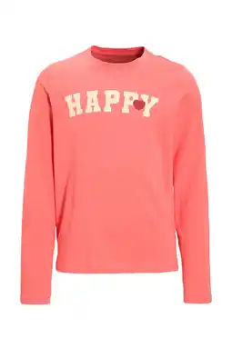 Wehkamp anytime longsleeve met printopdruk roze aanbieding