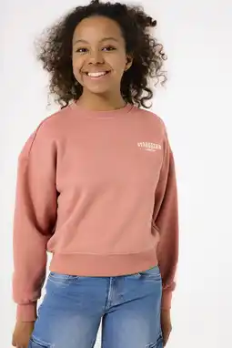 Wehkamp Garcia sweater met tekst koraal oranje aanbieding