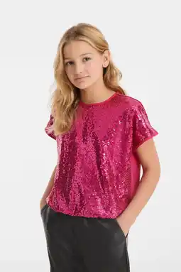 Wehkamp anytime top met pailletten roze aanbieding