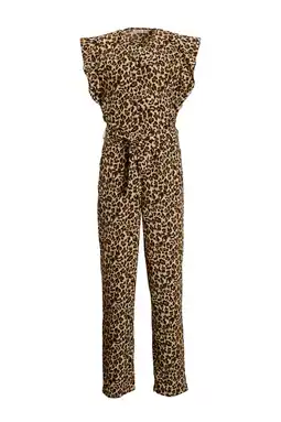 Wehkamp Orange Stars jumpsuit Raye panterprint beige aanbieding