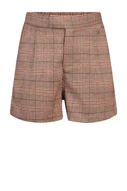 Wehkamp Retour Jeans geruite loose fit casual short Linda lichtbruin aanbieding