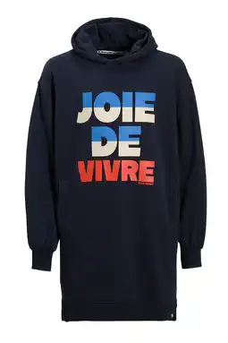 Wehkamp Me & My Monkey sweatjurk Ryleigh met printopdruk donkerblauw aanbieding