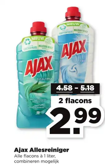 PLUS Ajax Allesreiniger 1L aanbieding