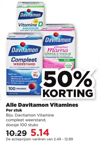 PLUS Alle Davitamon Vitamines aanbieding