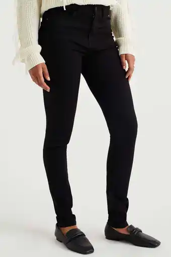 Wehkamp WE Fashion Blue Ridge high waist skinny jeans black denim aanbieding