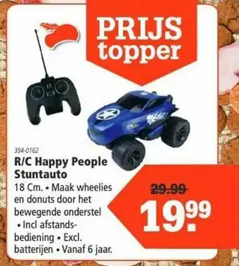 Toys2Play R-C Happy People Stuntauto aanbieding