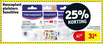 Kruidvat Hansaplast pleisters Sensitive aanbieding