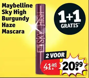 Kruidvat Maybelline Sky High Burgundy Haze Mascara aanbieding