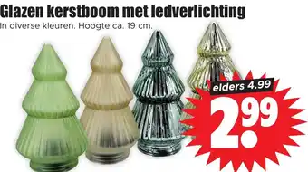 Dirk Glazen kerstboom met ledverlichting aanbieding