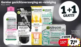 Kruidvat Garnier gezichtsverzorging en reiniging aanbieding