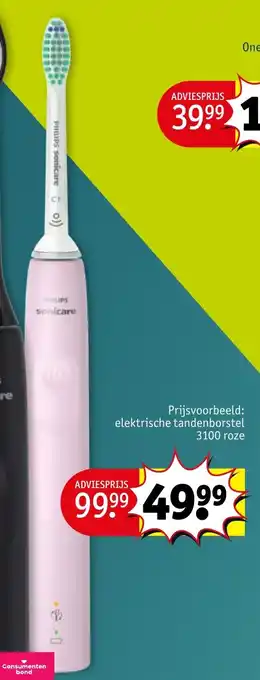 Kruidvat Philips Elektrische Tandenborstel 3100 roze aanbieding