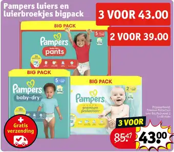 Kruidvat Pampers luiers en luierbroekjes bigpack aanbieding