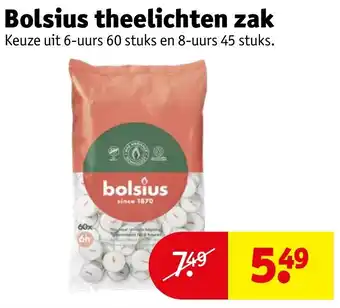 Kruidvat Bolsius theelichten zak aanbieding