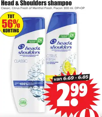 Dirk Head & Shoulders shampoo aanbieding