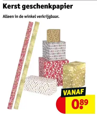 Kruidvat Kerst geschenkpapier aanbieding