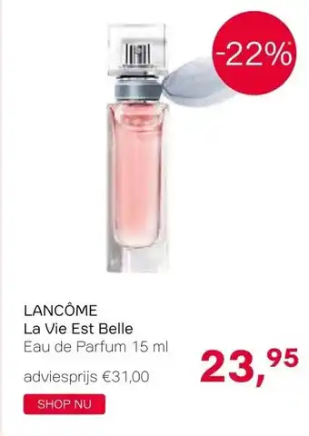 Pour Vous Lancôme La Vie Est Belle aanbieding