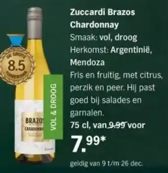 Albert Heijn Zuccardi Brazos Chardonnay aanbieding