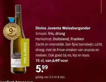 Albert Heijn Divino Juventa Weissburgunder aanbieding