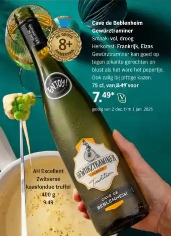 Albert Heijn Cave de Beblenheim Gewürztraminer aanbieding