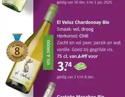 Albert Heijn El Veloz Chardonnay Bio aanbieding