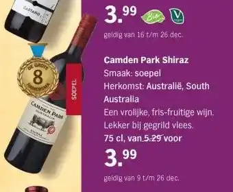 Albert Heijn Camden Park Shiraz aanbieding