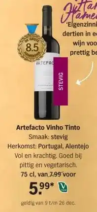 Albert Heijn Artefacto Vinho Tinto aanbieding