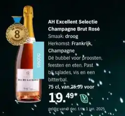 Albert Heijn AH Excellent Selectie Champagne Brut Rosé aanbieding