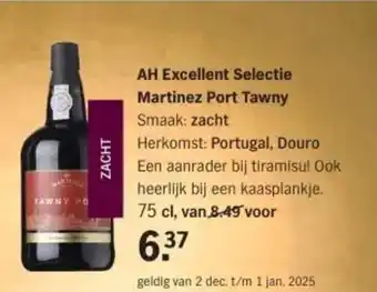 Albert Heijn AH Excellent Selectie Martinez Port Tawny aanbieding