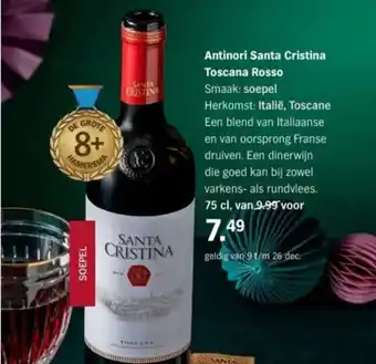 Albert Heijn Antinori Santa Cristina Toscana Rosso aanbieding