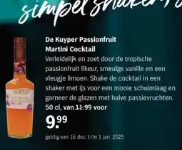 Albert Heijn De Kuyper Passionfruit Martini Cocktail aanbieding