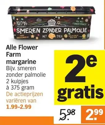 Albert Heijn Alle Flower Farm margarine aanbieding