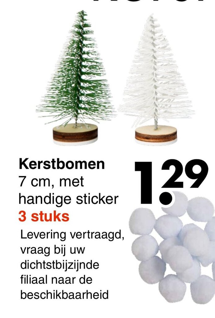 Kerstbomen aanbieding bij Wibra