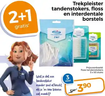 Trekpleister Trekpleister tandenstokers, floss en interdentale borstels aanbieding