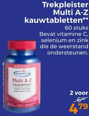 Trekpleister Trekpleister Multi A-Z kauwtabletten aanbieding