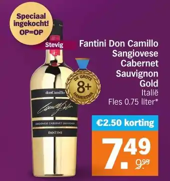 Albert Heijn Fantini Don Camillo Sangiovese Cabernet Sauvignon Gold aanbieding