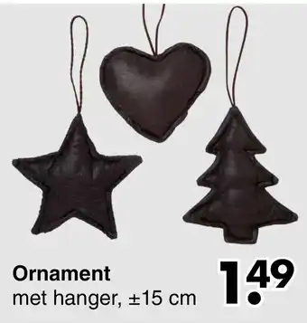 Wibra Ornament 15cm aanbieding