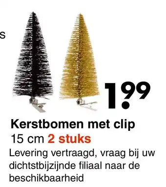 Wibra Kerstbomen met clip aanbieding