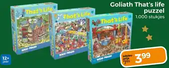 Trekpleister Goliath That's life puzzel aanbieding