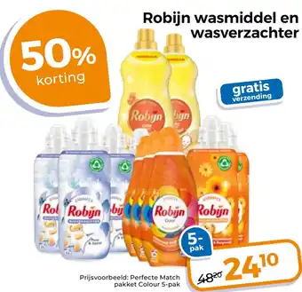 Trekpleister Robijn wasmiddel en wasverzachter aanbieding