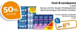 Trekpleister Oral-B tandpasta aanbieding